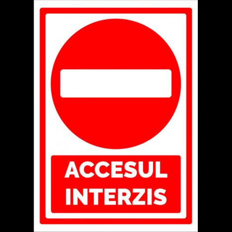 Indicator pentru accesul interzis